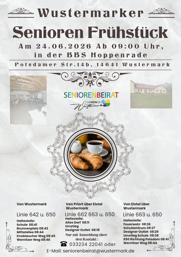 Wustermarker Seniorenfr&uuml;hst&uuml;ck