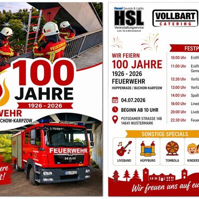 Gemeindefeuerwehrtag 2026 & 100 Jahre Feuerwehr Hoppenrade 